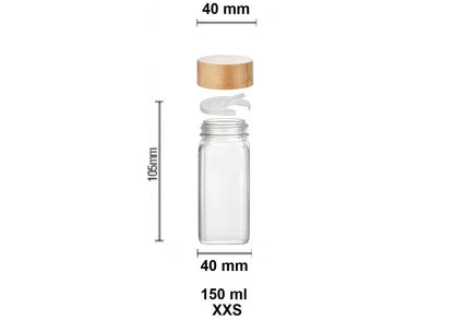 Frascos com tampa de madeira Colipo
